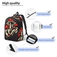thumbnail image 4 of KLL Red Mushrooms Print Travel Laptop Backpack - College Backpack Business Work Bag Nurse Bag Casual Daypack for Weekender Business Hiking -Medium, 4 of 6