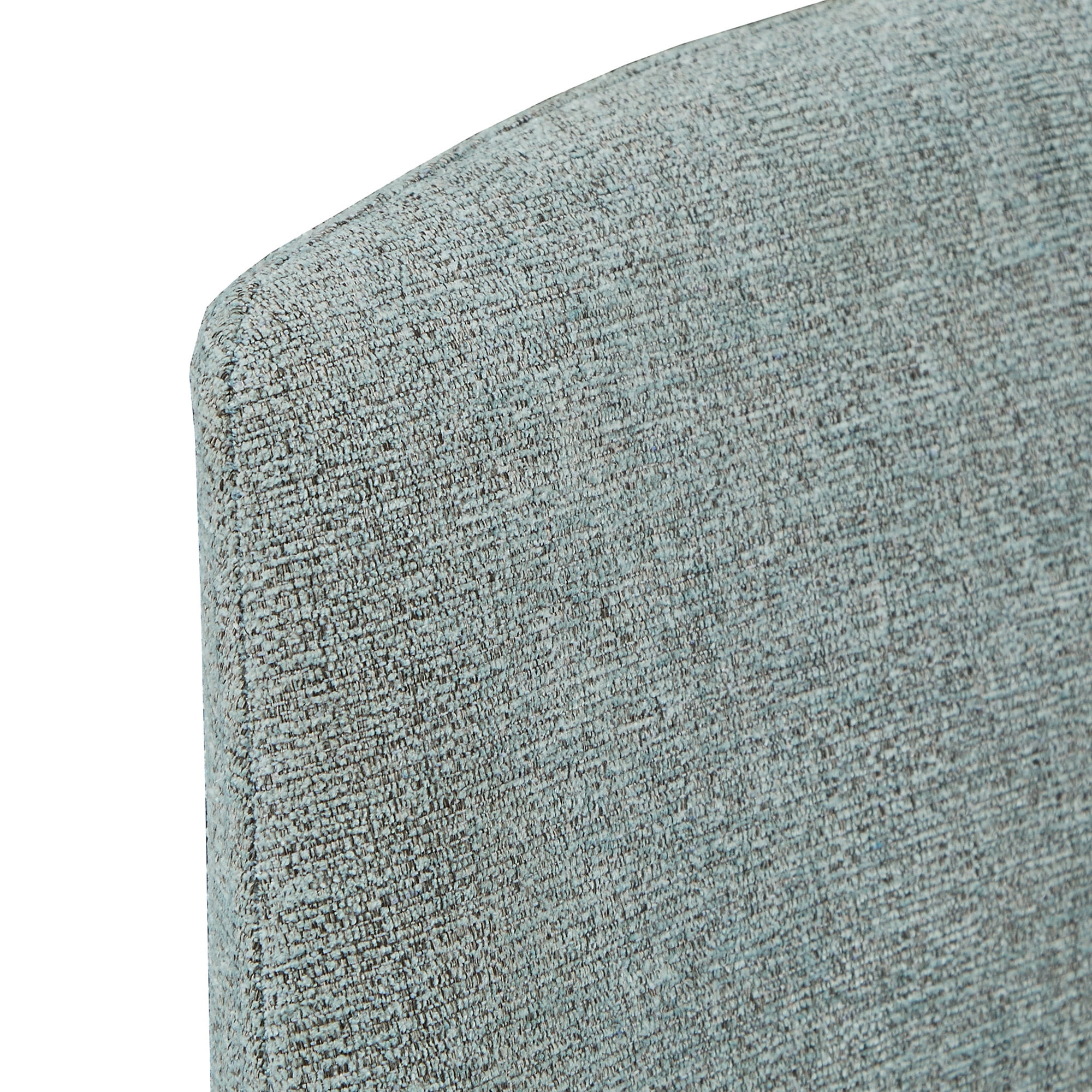 Weston Home Aurthur Upholstered Dining Chairs, Set of 2, Pale Blue Chenille, Black Legs