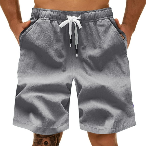 adviicd hiking Shorts Men's Linen Casual Classic Fit Short Mens Shorts