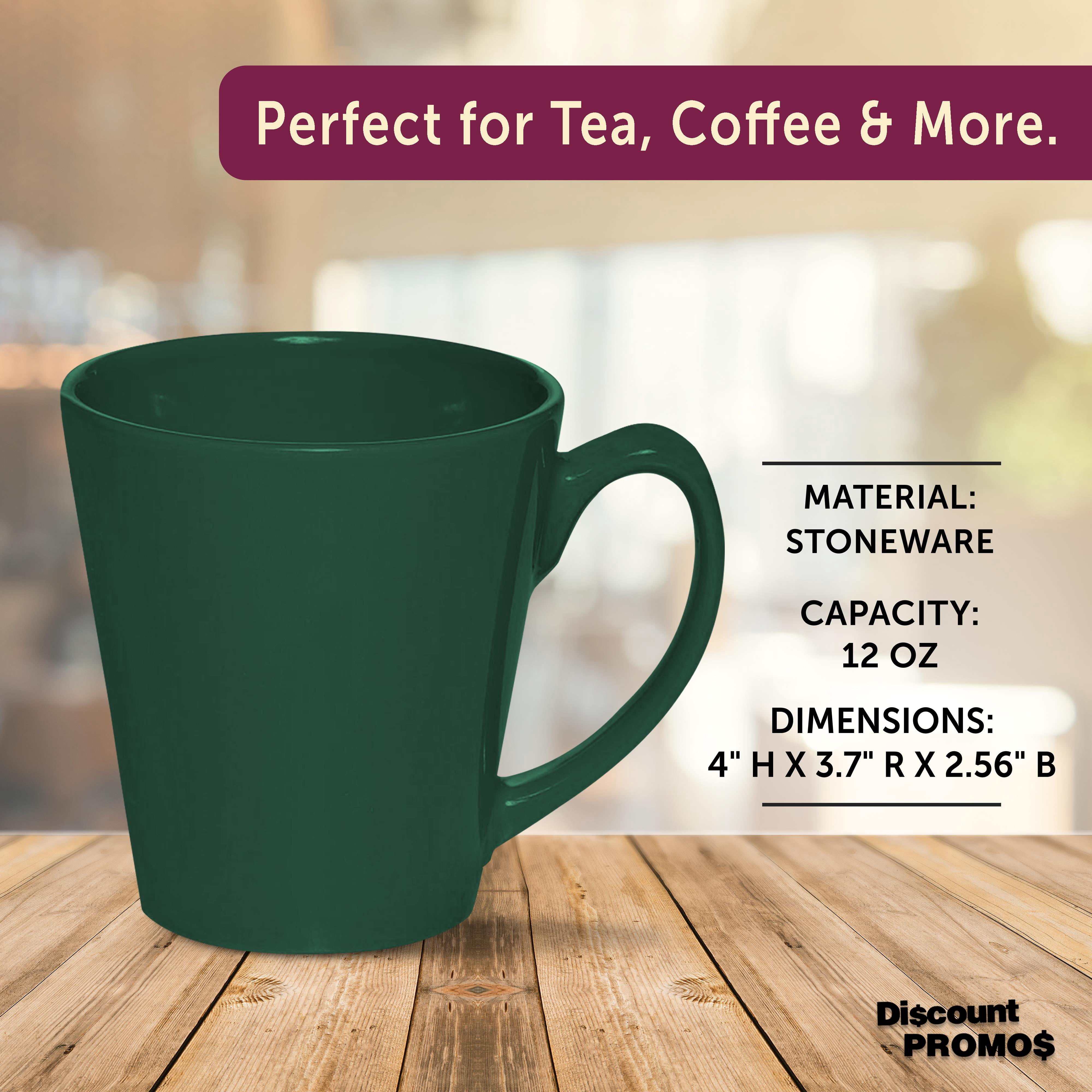 Glossy Ceramic Latte Coffee Mug 12 oz. Set of 10, Bulk Pack - Perfect for  Tea, Espresso, Cappuccino, Hot Cocoa - Green