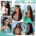 thumbnail image 5 of 3 Packs Natural Color Wig, Human Braiding Hair for Boho Braids virgin Human Hair 110g 16-24 Inch Curly Knotless 12A Deep Wave Bulk Bohemian Braiding Hair for Extensions,Black-L,20", 5 of 9