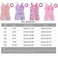 thumbnail image 3 of Butterfly Girls Floral Leotards Gymnastics Dance Biketards Matching Hair Scrunchie Child 3-10 Years Old, 3 of 9