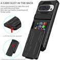 thumbnail image 2 of MISSUNNY Phone Case for Google Pixel 9/9 Pro 5G with Tempered Glass Screen Protector Cover and Slim Credit Card Holder Stand Slot Kickstand Film Rugged Cell Accessories Pixel9 9Pro Nine Women Men Blac, 2 of 4