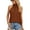 Caramel, variant on New Womens Sleeveless Mock Neck Halter Tank Tops Tie Back Pleated Casual Keyhole Cami Blouse