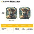 thumbnail image 5 of Yuyamidu Highland Cow Automotive Windshield Sunshades 2 PCS Flower Car Windshield Cover Accessories Adorable Car Sun Shade for Windshield for Sedan SUV Truck, 5 of 5