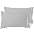 thumbnail image 2 of (2 pack) Nestl Pillow Sham Set of 2, Premium 1800 Series Double Brushed Bed Pillow Cases, Silver Gray, King 20" X 36", 2 of 6
