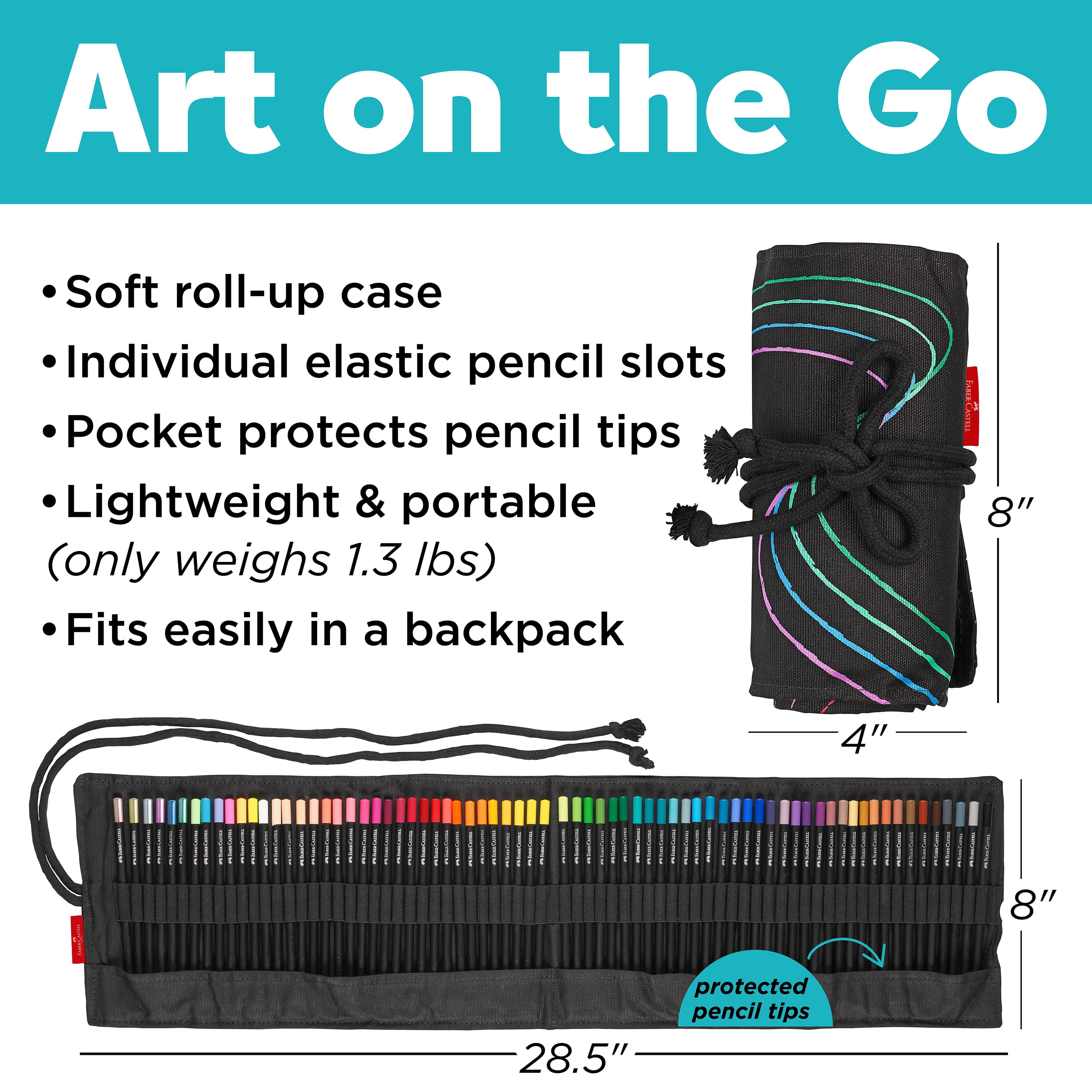 Faber-Castell Black Edition - Color Pencils Spring Craft Supplies: Blendable, Break-Resistant Cores for Sketching (72 Count)