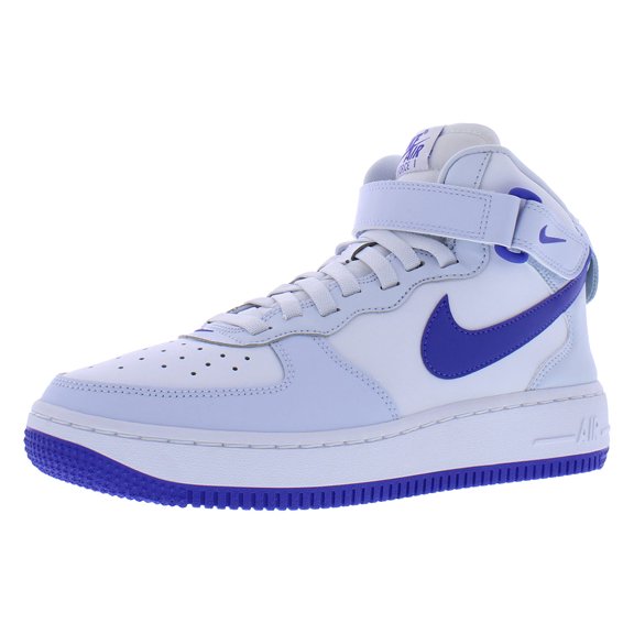 Nike Air Force 1 Mid Easyon GS Boys Shoes Size 3.5, Color: Football Grey/Persian Violet