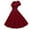 Red, variant on Summer Foreign Trade Explosion Women's V Neck Short Sleeved Solid Color Retro Double Button Big Swing Dress Dress Casual Dresses Flare Dress for Women Ladies Knee Length Dresses Dress Woman Womens
