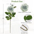 thumbnail image 2 of Briful 3Pcs Artificial Dahlia Flowers 29.5" Fake Silk Flower Long Stem Floral Arrangements Bouquets Faux Dahlias Flowers DIY Wedding Party Centerpieces Home Decor Grey Blue, 2 of 6
