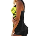 thumbnail image 3 of Women Summer Swimwear Padded Tank Tops Solid Drawstring Shorts, 3 of 7