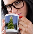 thumbnail image 2 of 3drose, Decorated Christmas Tree Outdoors, 15oz Two-tone Red Mug, 2 of 6