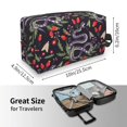 thumbnail image 3 of Uemuo Snakes And Snake Fruit Pattern Portable Toiletry Bags with Handle, Waterproof travel Make up Bags for Women, Large Capacity Travel Cosmetic Bags, 3 of 9
