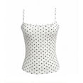 thumbnail image 4 of Bibifish Womens Tank Tops Square Neck Thin Strap Polka Dot Print Camisoles Slim Fit Summer Sleeveless Shirts, 4 of 4