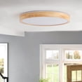 thumbnail image 2 of 19.69" LED Flush Mount Ceiling Light, Vintage Round Ceiling Fixture with PVC Diffuser Shade for Dining Room, Bedroom, Balcony (Dimmable), 2 of 7