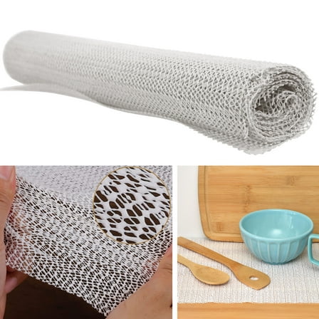 1 White Shelf Liner Anti Skid Non Slip Grip Kitchen Dish Drawer Mat Lining Pad