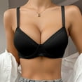 thumbnail image 4 of Lixiuxyad Comfort Bras Women's Thin Solid Color Comfortable Breathable Push Up Bra With Underwire Triple Bra, 4 of 6