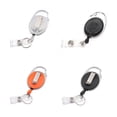 thumbnail image 2 of Muka 10Pcs Carabiner Badge Holder Reels With Back Splint and Key Ring-TransparentWhite, 2 of 8