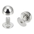 thumbnail image 1 of Unique Bargains 8x5mm Screw Back Rivets Solid Round Head Leather Studs Silver Tone 20 Pack, 1 of 5