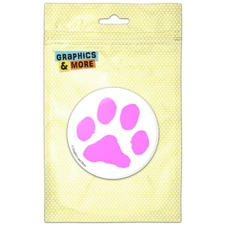 

Paw Print Pink Refrigerator Button Magnet