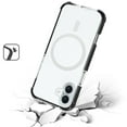 thumbnail image 3 of For iPhone 16 6.1 inch Acrylic [Magnetic Circle] Tough 2.5mm Transparent ShockProof Hybrid - Black, 3 of 3