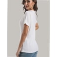 thumbnail image 4 of Womens Tops Short Sleeve T-Shirts Fitted Crewneck Tee, 4 of 6