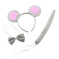thumbnail image 4 of Diadema con orejas de rata Yuyangstore disfraz de cola Larga, 4 of 8