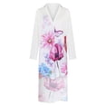 thumbnail image 4 of Vestido de manga larga con cuello en V para mujer Vestido con estampado floral Camisa irregular Vestido largo Odeerbi ODB112987, 4 of 9