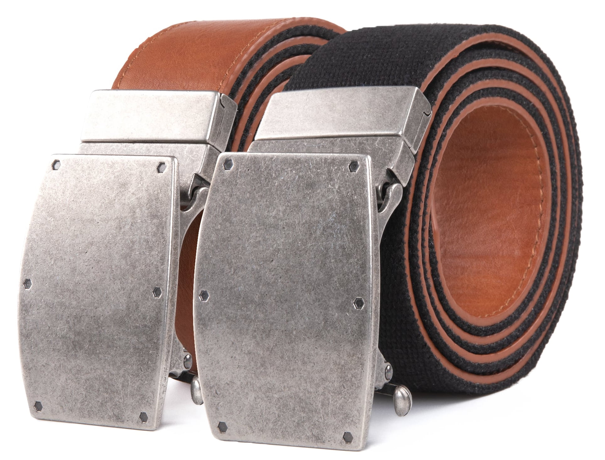 Access Denied Bonded Leather & Canvas Mens Reversible Ratchet Belt