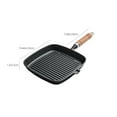 thumbnail image 3 of Iron Striped Steak Frying Pan Coated Non Stick Frying Pan 24cm Household Breakfast Pan Egg Pan Omelet Pan Pancake Pan Skillet Induction Gas Stove Oven Safe Healthy Lightweight Easy Clean, HAODEJW, 3 of 8