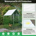 thumbnail image 4 of 16x3FT Metal Chicken Coop Run with Removable Cover, Lockable Door, Hexagonal Wire Mesh, UV/Weatherproof, Durable Galvanized Steel Poultry Cage for Chickens, Ducks, Rabbits, 4 of 7