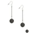 thumbnail image 2 of Delight Jewelry Silvertone Medical Caduceus Seal - Silver-tone Long Sparkle Dangle French Earrings, 2 of 4