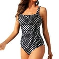 thumbnail image 2 of Maillot de Bain Mode pour Femme à Bretelles Plissées Uni P-TTG, 2 of 4