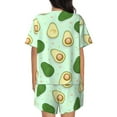 thumbnail image 6 of Balery Avocado Pattern Womens Pajama Sets 2 Piece Soft Short Sleeve Top and Shorts Sleepwear Round Neck Pjs Lounge Set with Pockets-Large, 6 of 7