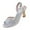 Silver, variant on Womens Sandals Kitten Heel Open Toe Slip-on Peep Toe Slides Slippers Casual Summer Beach Outdoor Footwear Dressy Sandals 6