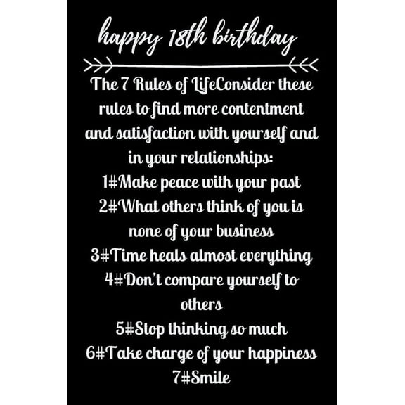 happy18th birthday The 7 Rules of Life (Paperback)