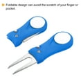 thumbnail image 5 of Uxcell Golf Divot Tool, 2 Pack of Foldable Repair Fork with Button Ball Marker Training Accessory for Golf Sport , Blue, 5 of 6