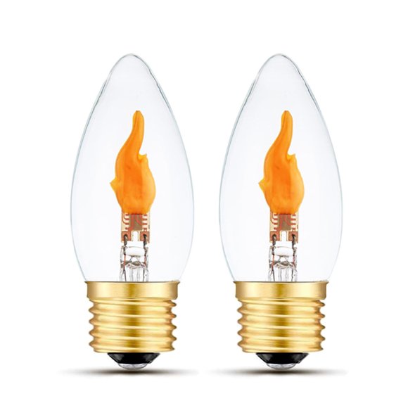 Bombillas LED parpadeantes Sunaiony con efecto de llama E26, 1 W, 1800 K