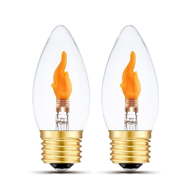 Bombillas LED parpadeantes Sunaiony con efecto de llama E26, 1 W, 1800 K