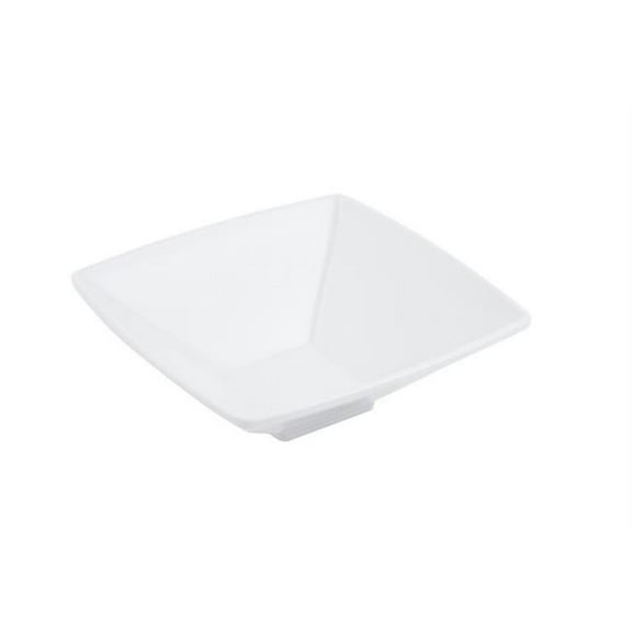 6.37 x 6.37 x 2.25 in. Melamine Small Square Bowl, White - 12 oz
