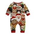 thumbnail image 4 of Ugly Christmas Sweater Crewneck Long Sleeve Knitted Cat Santa Clause Print Sweater Family Christmas Pajamas Matching Set for Couples Men Women, 4 of 4