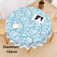 thumbnail image 2 of Hweilai Round Vinyl Lace Tablecloth Waterproof PVC Plastic Wipeable Spill Proof Peva Stain Resistant Oilcloth Tablecloth for Card Table, 2 of 6