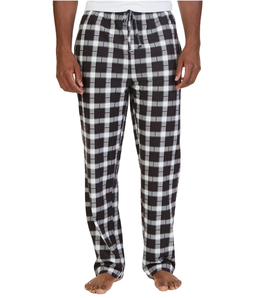 Nautica Mens Plaid Sueded Fleece Pajama Lounge Pants, Black, X-Large ...