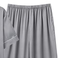 thumbnail image 4 of Eryao Men's Summer Pajamas Set 2 Piece V Neck Short Sleeve Shirts Matching Elastic Waist Pants Casual Sleepwear Lounge Set,Gray,XXL, 4 of 4