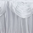 thumbnail image 3 of BalsaCircle 17 feet x 29" Satin Drape Banquet Table Skirt White, 3 of 5