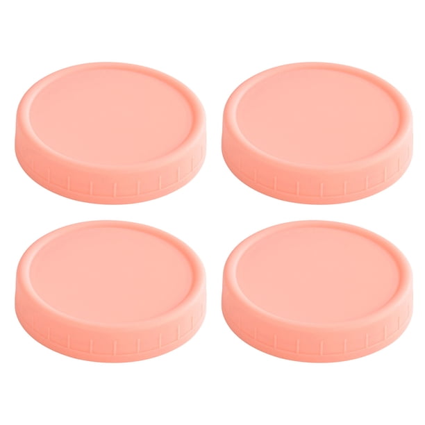 Tapas reutilizables para tarros de conserva de boca ancha de 70 mm, 4 unidades, a prueba de fugas, aptas para lavavajillas, de grado alimenticio, con sellado superior.