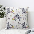 thumbnail image 4 of Pofeuu Rabbit And Butterfly Print Double-sided plush pillowcase Square Throw Pillow Covers Pillows Cover for Living Room Bedroom Sofa Couch Cushion Cover（No pillow core）-26"x26", 4 of 7