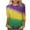 12-Multicolor, variant on Cavosen Carnival Day Women's Three Quarter Sleeve Tops and Blouses Holiday Mardi Gras Round Neck Tops Mask Striped Graphic Print Shirts Festival Trendy Blouse Casual Workout Tees XL