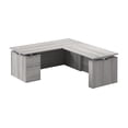 thumbnail image 1 of Scranton & Co Engineered Wood 72W Standing L Desk with File Cabinet in Gray, 1 of 8