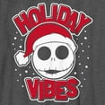 thumbnail image 2 of Boy's The Nightmare Before Christmas Holiday Vibes Jack Skellington  Graphic Tee Charcoal Heather Medium, 2 of 5